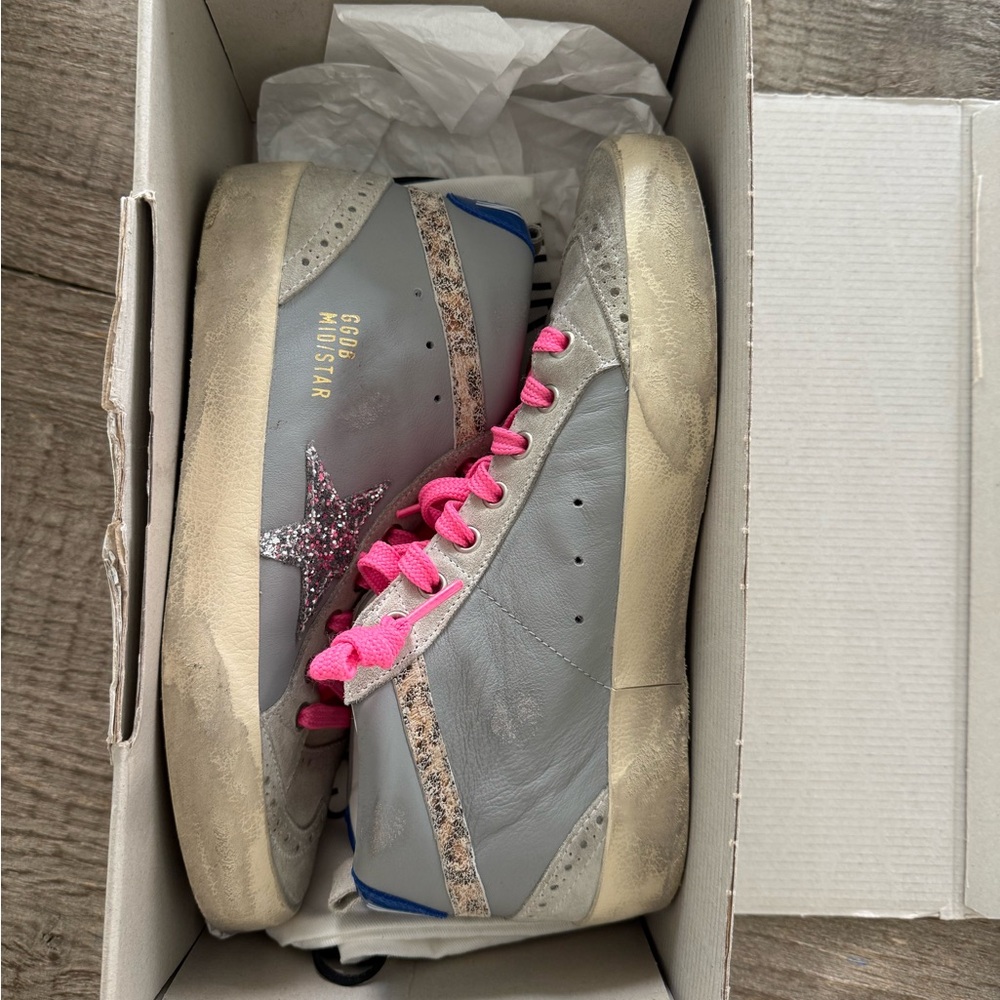 Golden Goose Mid Star Sneakers - Like New!